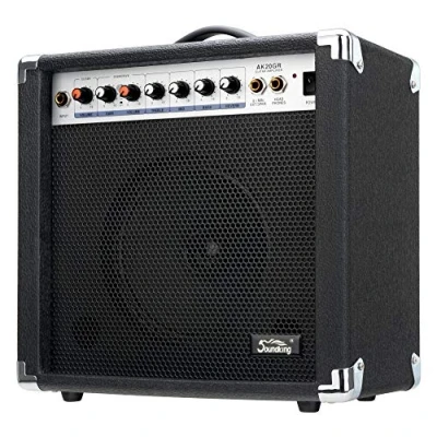 Abbildung von Soundking AK20 GR Gitarrenverstärker 60 Watt 3 Band Equalizer 8&quot; Speaker mit 2 Kanälen, clean &amp; overdrive Kopfhörerausgang Lautsprecheranschluss Idealer Amp Extra robusten Schutzecken
