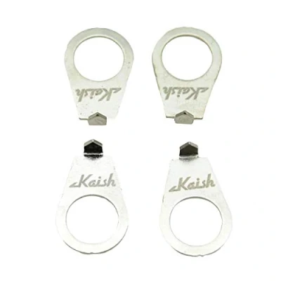 Abbildung von KAISH LP Gitarren Knöpfe, Zeigerplatte, 3/8 Zoll Knauf, Positionsanzeiger für USA Les Paul oder CTS Pots, Nickel, 4 Stück
