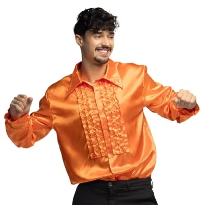 Abbildung von Rüschen Partybluse Orange