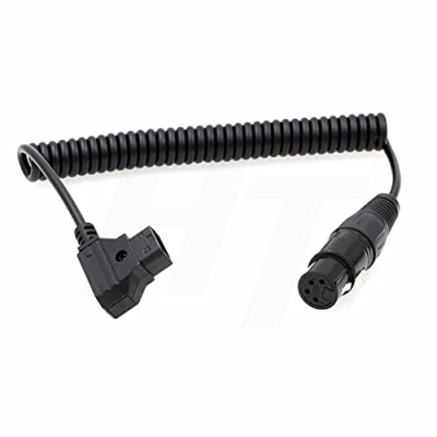 Abbildung von HangTon DSLR Kamera Monitor XLR 4 Pin Buchse D Tap gewickeltes Stromkabel