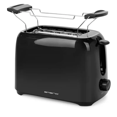 Abbildung von EMERIO Toaster TO 128676.3 BPA frei, mit Brötchenaufsatz Schwarz, 700.00 W