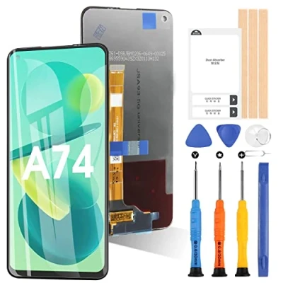 Abbildung von LCD Bildschirm für Oppo A74 5G / A54 A93 CPH2197 CPH2263 6,5 Zoll Display Ersatz Touchscreen Digitazer Assembly mit Reparaturset (Schwarz, nicht Version 4G)