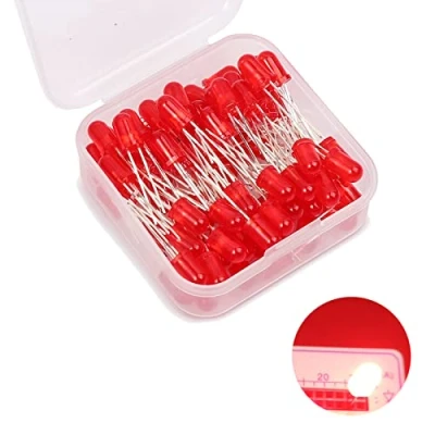 Abbildung von 5mm LED Leuchtdiode, 80 Stück Rot Dioden, 5 mm Sortimentskits für Wissenschaftsprojekte, Schulen und Heimwerkerprojekte (5 Stück)
