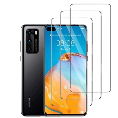 Abbildung von Widrt [3 Pack] tempered glass foil, for Huawei P40 Panzerfolie, Premium Temperglas screen protector, free from scratches, 9H hardness, HD, ultra resistant, für