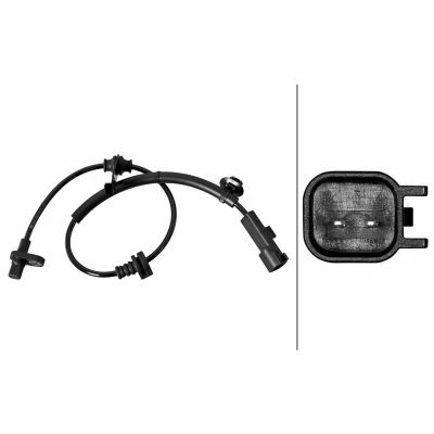 Abbildung von HELLA 6PU 358 218 771 ABS Sensor mit Klammer Hallsensor 2 527 FORD: Mondeo 5 Kombi, S Max Mk2, Schrägheck
