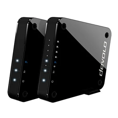 Abbildung von Devolo GigaGate, Bridge WLAN (2 Gbit/s, 1 x Port Gigabit, 4 Ports Fast Ethernet Anschluss, Punkt zu in die Band der 5 GHz, Multimedia Erfahrung Extreme, Verschlüsselung AES)