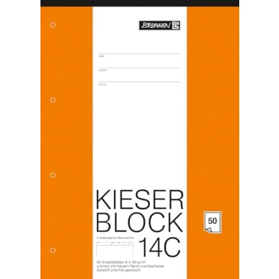 Abbildung von Brunnen 1042924 KIESER Block Lineatur 14 C (A4, 50 Blatt, blanko, 80 g/m², gelocht)