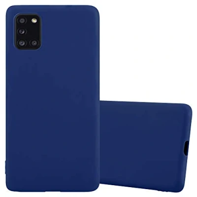 Abbildung von Cadorabo Hülle kompatibel mit Samsung Galaxy A31 Schutzhülle TPU Silikon Case Candy Design Slim Kratzfest Weiche Gummi Rundumschutz für in Blau