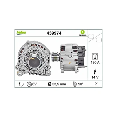Abbildung von VALEO 439974 Lichtmaschine 14V 180A VOLKSWAGEN: Tiguan II, Sharan Touran SKODA: Octavia 3 Combi, Superb III Kombi, Schrägheck