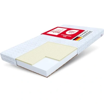 Abbildung von FDM PIKOLO Latexmatratze, Kokos, Latex, Polyurethan Schaum, Polyester, 80 x 200 cm