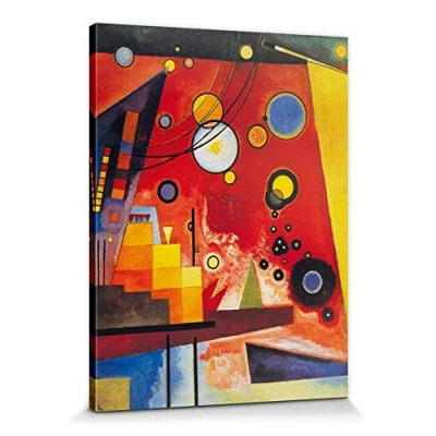 Abbildung von 1art1 Wassily Kandinsky Poster Schweres Rot, 1924 Bilder Leinwand Bild Auf Keilrahmen XXL Wandbild Kunstdruck Als Leinwandbild 80x60 cm
