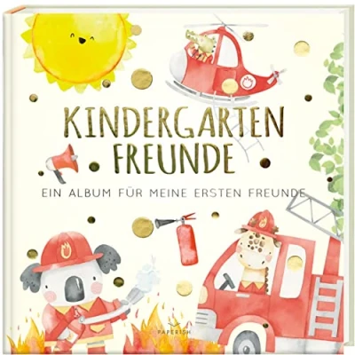 Abbildung von Kindergartenfreunde FEUERWEHR: ein Album für meine ersten Freunde (Freundebuch Kindergarten 3 Jahre) PAPERISH®