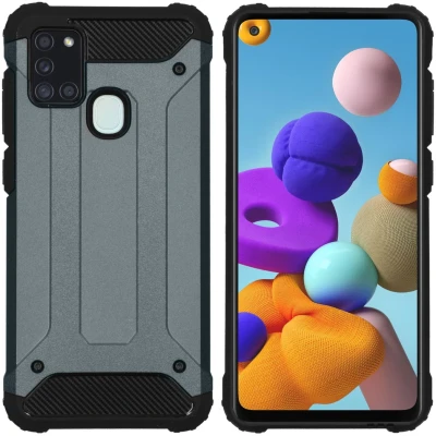 Abbildung von Samsung Galaxy A21s Hülle Kunststoff iMoshion Hard Case/Backcover Handyhülle Dunkelblau