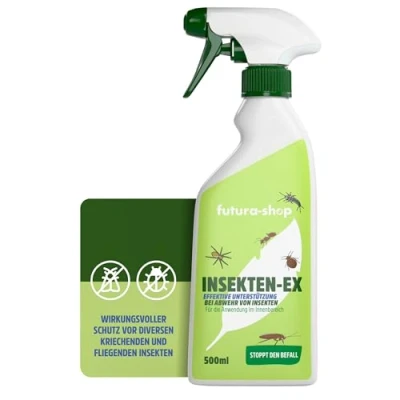 Abbildung von Insektenspray 500ml Anti Ungezieferspray gegen Insekten &amp; Fliegen in der Wohnung Effektives Fliegenspray Ungeziefer Spray mit Langzeitwirkung Universal Insektenabwehr für Balkon Innenräume
