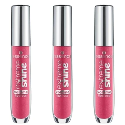 Abbildung von essence extreme shine volume lipgloss, Nr. 13, Pink, glänzend, strahlend frisch, transluzent, vegan, ölfrei, ohne Konservierungsstoffe, Parabene, 3er Pack (3x5ml)