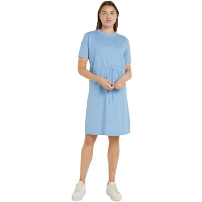 Abbildung von Tommy Hilfiger 1985 REG Mini Corp Tee DRSS SS T Shirt Kleider Damen, Blau (Vessel Blue), 3XL