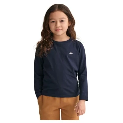 Abbildung von GANT Shield Langarmshirt für Kinder, Größe: 92, Evening blue