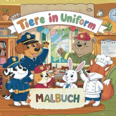 Abbildung von Tiere in Uniform: Malbuch für Kinder und Jugendliche mit verschiedenen Tieren Uniform (Die bunte Welt der Mini Helden)