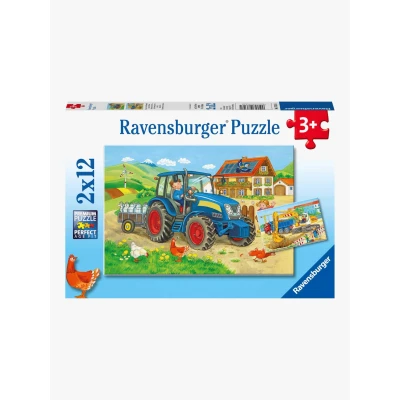 Abbildung von Ravensburger Puzzle Traktor und Bagger 2x12 Teile