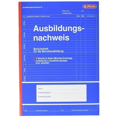 Abbildung von Herlitz 840702 Berichtsheft für Berufsausbildung, A4, 28 Blatt, 5 er Pack