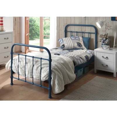 Abbildung von Vipack Kinderbett, (Made in Europe), Metallbett, Jugendbett, Einzelbett mit Lattenrost