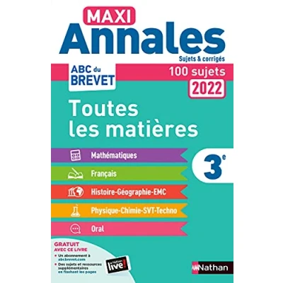 Abbildung von Maxi Annales Brevet 2022 Corrigé: sujets et corrigés 100