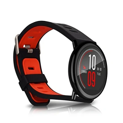 Abbildung von kwmobile Ersatzarmband kompatibel mit Huami Amazfit Armband Fitnesstracker Band aus Silikon in Schwarz