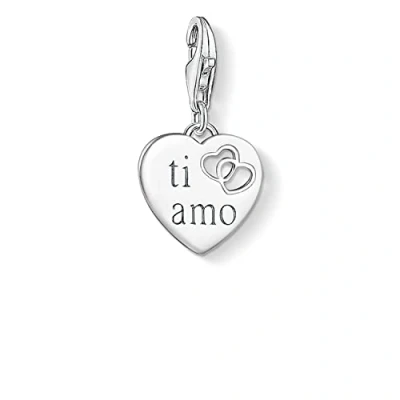 Abbildung von Thomas Sabo Damen Charm Anhänger Herz TI AMO, 1406 001 12