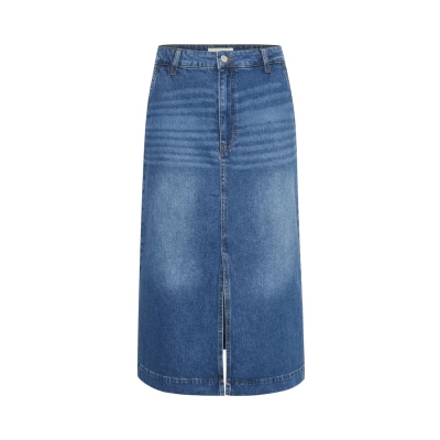 Abbildung von Part Two Calia Alinienrock, Damen, Größe: 32, Medium blue denim