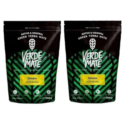 Abbildung von Mate Tee Verde Green Limon Grün Zitrone anregender Yerba aus Brasilien Glutenfrei (1000g (2x500g))