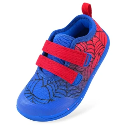 Abbildung von IceUnicorn Barfuß Sneaker Jungen Mädchen Berite Schuhe Kinder Barfußschuhe Minimalistische Hausschuhe(Blau Rot, 31EU Weit)