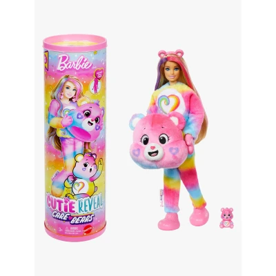 Abbildung von Barbie Cutie Reveal Puppe mit Accessoires, Glücksbärchis Serie 2, Togetherness Bärchi 10 Überraschungen, einschließlich Farbwechsel und Mini Bärchi, JFV60