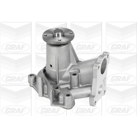 Abbildung von GRAF PA701 Wasserpumpe mit Dichtung mechanisch Stahlblech für Keilrippenriementrieb MITSUBISHI: PAJERO 2, 3, L200 III Pickup, HYUNDAI: Terracan