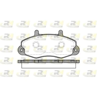 Abbildung von ROADHOUSE 2391.00 Bremsbelagsatz Vorderachse mit Klebefolie Zubehör FORD: Transit Mk3 Kastenwagen, Bus
