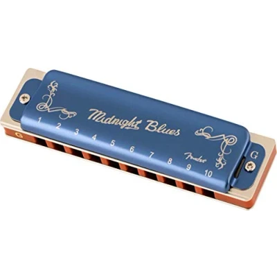 Abbildung von Fender® »MIDNIGHT BLUES HARMONICA« Mundharmonika Diatonisch 10 Loch Stimmung: G Farbe: Blau (Limitierte Auflage)