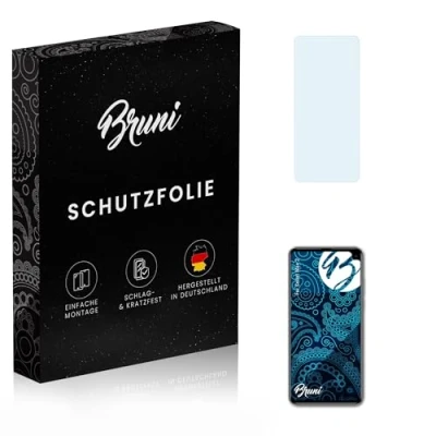 Abbildung von Bruni Schutzfolie kompatibel mit Cubot Max 2 Folie, glasklare Displayschutzfolie (2X)