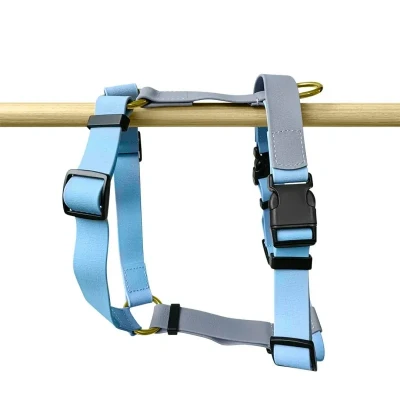 Abbildung von Führgeschirr Outdoor FLEX 5 fach verstellbar mit Haltegriff Taube / Blau S