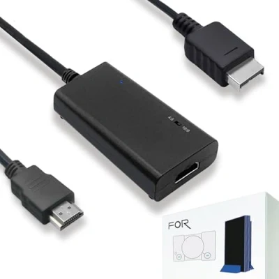 Abbildung von LevelHike HDMI Kabel für Playstation 2 &amp; 1 Konsole (PS2 PS1), PS1/PS2 auf Adapter mit True RGB Signalausgang (100% verbesserte Videoqualität), HD Konverter 4:3/16:9 Switch