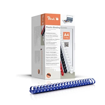 Abbildung von Peach Plastikbinderücken A4 44mm 440 Blatt 50 Stück blau PB444 04