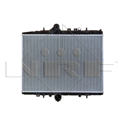 Abbildung von NRF EASY FIT 58351 Kühler, Motorkühlung Aluminium 554 380 34 mit Dichtring Kühlrippen gelötet PEUGEOT: 607 Limousine, CITROËN: C5 I Schrägheck