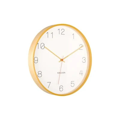 Abbildung von [DL] Wall Clock Joy Wood w. Ochre Yellow Accents