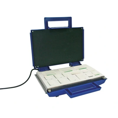 Abbildung von Safe, Trockenpresse, Elektrisch Trockenplatte 180x280 mm. Blau Abm: 340x310x75 pro Stk.