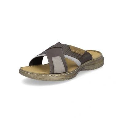 Abbildung von Rieker Pantolette flach, Herren, Größe: 41, Braun Schuhe