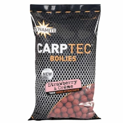 Abbildung von Dynamite Baits Carptec Strawberry &amp; Crème Boilies 20mm (1.8kg)