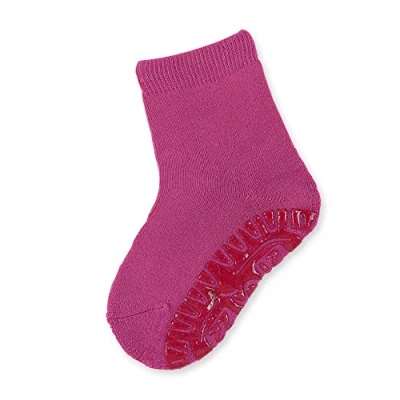 Abbildung von Sterntaler Fli SOFT uni Mädchen Fliesen Flitzer einfarbig warme Stoppersocken Baby mit Innenfrottee elastische und Kinder Strümpfe Anti Rutsch Sohle, magenta, Größe 26