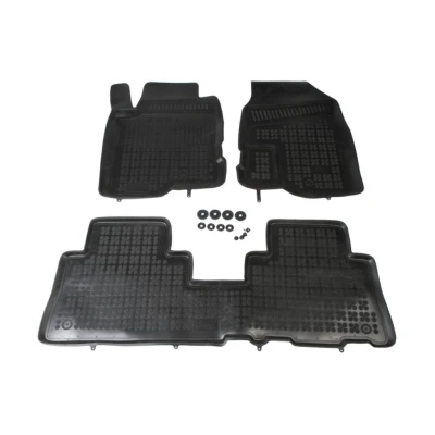 Abbildung von REZAW PLAST 200511 Fußmattensatz Gummi vorne und hinten 3 schwarz Maßgefertigt CHEVROLET: Captiva