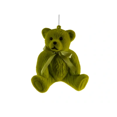 Abbildung von Werner Voß Hänger Teddy grün beflockt 12,5cm
