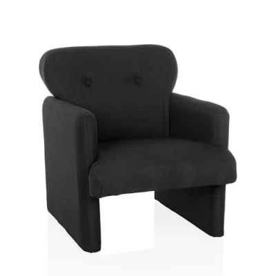 Abbildung von hjh LIVING Loungesessel 1 Sitzer CARIPITO Stoff Polstersessel Relaxsessel für Wohnzimmer Schlafzimmer, Schwarz