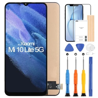 Abbildung von ARSSLY LCD Display für Xiaomi Mi 10 Lite 5G M2002J9G M2002J9S 6,57 Zoll Digitizer Touchscreen Ersatz Assembly mit Werkzeugen