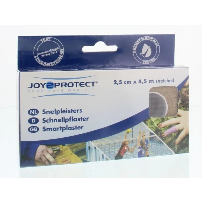 Abbildung von Joy2Protect Elastische Fingerpflaster Rolle selbsthaftendes Schnellpflaster Pflasterverband Beige 2 Rollen (2,5cm x 4,5m) Selbstklebender Verband, Sporttape, Fingerkuppenpflaster